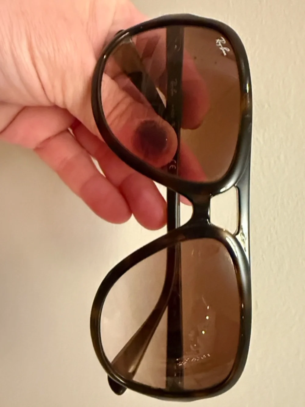 Used Ray-Ban Women's Brown Gradient Aviator Sunglasses Ray-Ban RB4162 - Picture 8 of 8